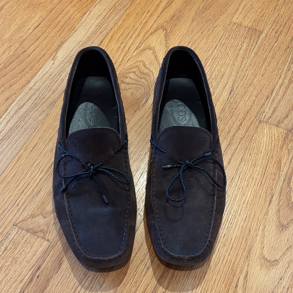 Tod’s Brown Suede Loafers
